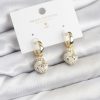Bouquet Bouqtique Pirinç Gold Renk Topçuk Model Mineli Halka Kadın Küpe BQT35BKP11636