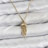 Bouquet Bouqtique 316L Çelik Zincir Gold Renk Deniz Anası Model Zirkon Taşlı Kadın Kolye BQT35BKO10842