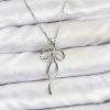 Bouquet Bouqtique 316L Çelik Zincir Gümüş Renk Fiyonk Model Kadın Kolye BQT35BKO10868