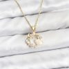 Bouquet Bouqtique 316L Çelik Zincir Gold Renk Deniz Tema Model Zirkon Taşlı Kadın Kolye BQT35BKO10909