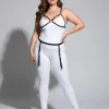 Büyük Beden Siyah Kadın Deri Jartiyer Harness Fantazi Vücut Aksesuarı - APFT228