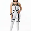 Büyük Beden Siyah Kadın Harness Takım Full Body Jartiyerli Deri Aksesuar - APFT1267