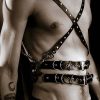 Bouquet Boutique Deri Erkek Harness, Erkek Partywear, Sexy Erkek Deri Giyim