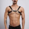 Erkek Deri Fantazi Göğüs Harness - APFTM8