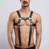 Erkek Göğüs Harness, Erkek Deri Pantolon Askısı, Erkek Clubwear - APFTM23