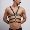 Erkek İç Giyim Seksi Fantazi Giyim - Erkek Deri Fantazi Giyim - Seksi Erkek Deri Harness - APFTM38