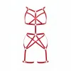 Kırmızı Body Harness Deri Tam Vücut Ayarlanabilir Aksesuar - APFT894