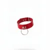 Kırmızı Choker Deri Halka Detaylı Tokalı - APFT522