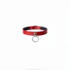 Kırmızı Choker Suni Deri Metal Halka Detaylı Gerdanlık - APFT519