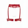 Kırmızı Jartiyer Harness Zımba Detaylı Çoklu Bant - APFT746