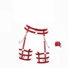 Kırmızı Jartiyer Harness Zincir Detaylı Bacak Aksesuarı - APFT699