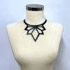 Lazer Kesim Şık Deri Choker, Deri Kolye - APFT1416