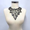 Lazer Kesim Yaprak Desenli Deri Choker, Deri Kolye - APFT1417