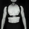 Seksi Deri Göğüs Ve Maske Harness - APFTM112