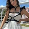Şık Deri Seksi Göğüs Deri Harness - APFT996