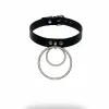 Siyah Choker Deri Büyük Halka Detaylı - APFT264