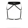 Siyah Jartiyer Harness Metal Halkalı Ayarlanabilir Bacak Kemer - APFT956