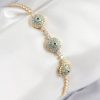 Bouquet Bouqtique Pirinç Zirkon Taşlı Nazar Model Gold Renk Kadın Bileklik BQT35BB7705