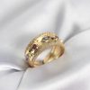 Bouquet Bouqtique Gold Renk Zirkon Taşlı Vintage Kadın Yüzük BQT35BYK3959