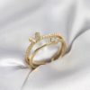 Bouquet Bouqtique Gold Renk 2'li Zirkon Taşlı Kelebek Model Kadın Yüzük BQT35BYK3977
