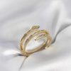 Bouquet Bouqtique Yılan Model Gold Renk Zirkon Taşlı Kadın Yüzük BQT35BYK3989