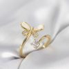 Bouquet Bouqtique Gold Renk Yusufçuk Model Zirkon Taşlı Kadın Yüzük BQT35BYK4044