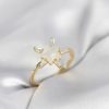 Bouquet Bouqtique Gold Renk Yıldız Model Sedefli Zirkon Taşlı Kadın Yüzük BQT35BYK4052