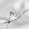 Bouquet Bouqtique Balık Kuyruğu Model Gümüş Renk Zirkon Taşlı Kadın Yüzük BQT35BYK4128
