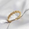 Bouquet Bouqtique Sıralı Çiçek Model Gold Renk Zirkon Taşlı Kadın Yüzük BQT35BYK4157