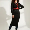 Büyük Beden Kırmızı Kadın Kemer Deri Harness O