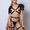 Kadın Gladyatör Cosplay Kostüm, Deri Jartiyer Harness Takım - APFT1345