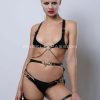 Kanca Detaylı Şık Göğüs Ve Bacak Harness Takım - APFT1221