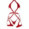 Kırmızı Harness Takım Deri Metal Halka Detaylı - APFT1331