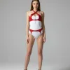 Kırmızı Harness Takım Deri Zincir Detaylı - APFT885