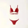 Kırmızı Harness Takım Zımbalı Suni Deri Bralet - APFT849