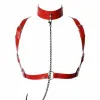 Kırmızı Harness Takım Zincir Detaylı Boyunluklu - APFT419