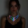Rainbow Reflektörlü Damla Choker Kolye, Zarif Lazer Kesim Kolye - APFT1410