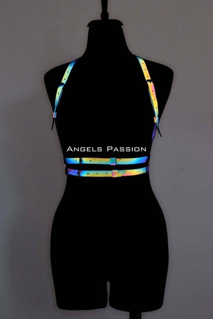 Renkli Reflektörlü Göğüs Harness, Karanlıkta Parlayan Göğüs Harness - APFT205