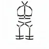 Siyah Harness Takım Deri Bantlı Metal Halka Detaylı - APFT598