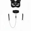 Siyah Harness Takım Kedi Maskeli Zincir Detaylı - APFT784