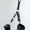 Siyah Kırbaç - Kelepçe Deri Bağlantılı Metal Detaylı Set - APFT1024
