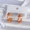 Bouquet Bouqtique Pirinç Gold Renk Çiçek İşleme Turuncu Kadın Küpe BQT35BKP7891
