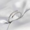 Bouquet Bouqtique Gümüş Renk Yılan Kuyruk Model Zirkon Taşlı Kadın Yüzük BQT35BYK4027