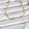 Bouquet Bouqtique Pembe Yonca Detaylı Zirkon Taşlı Gold Renk Pirinç Su Yolu Kadın Bileklik BQT35BB8327