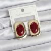 Bouquet Bouqtique Bordo Renk Kare Model Vintage Kadın Küpe BQT35BKP11658