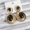 Bouquet Bouqtique Siyah Sallantılı Damla Model Gold Renk Vintage Kadın Küpe BQT35BKP11669