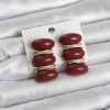 Bouquet Bouqtique Bordo Vintage Model Gold Renk Kadın Küpe BQT35BKP11676