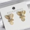 Bouquet Bouqtique Füsun Küpesi Model Gold Renk Kelebek Model Pirinç Kadın Küpe BQT35BKP11689