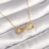 Bouquet Bouqtique 316L Çelik Gold Renk Zincir Zirkon Taşlı Sonsuzluk Model Kadın Kolye BQT35BKO8410