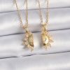 Bouquet Bouqtique 316L Çelik Gold Renk Zirkon Taşlı Güneş Model İşleme Yazı Detay Arkadaş Kolyesi BQT35BKO9288